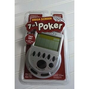 Mega Screen 7 In 1 Poker Handheld Video Electronic Game SEALED NEW